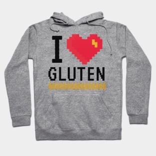 Wheat I Love Gluten pixel Hoodie